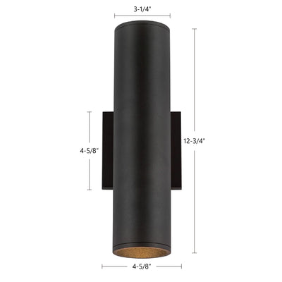 Lorna 12-in (3-in Dia.) Aluminum Up & Down Wall Sconce