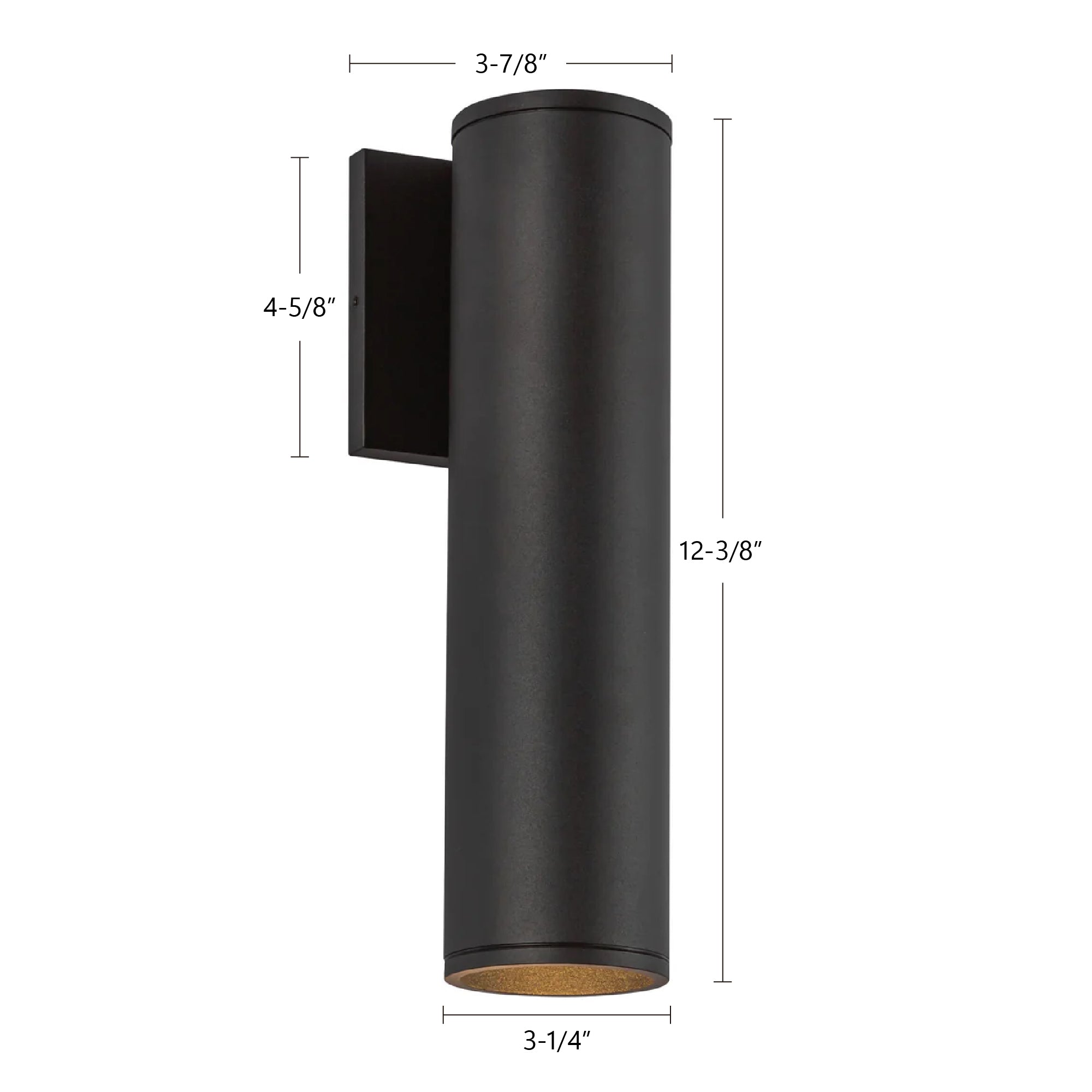 Lorna 12-in (3-in Dia.) Aluminum Outdoor Wall Sconce