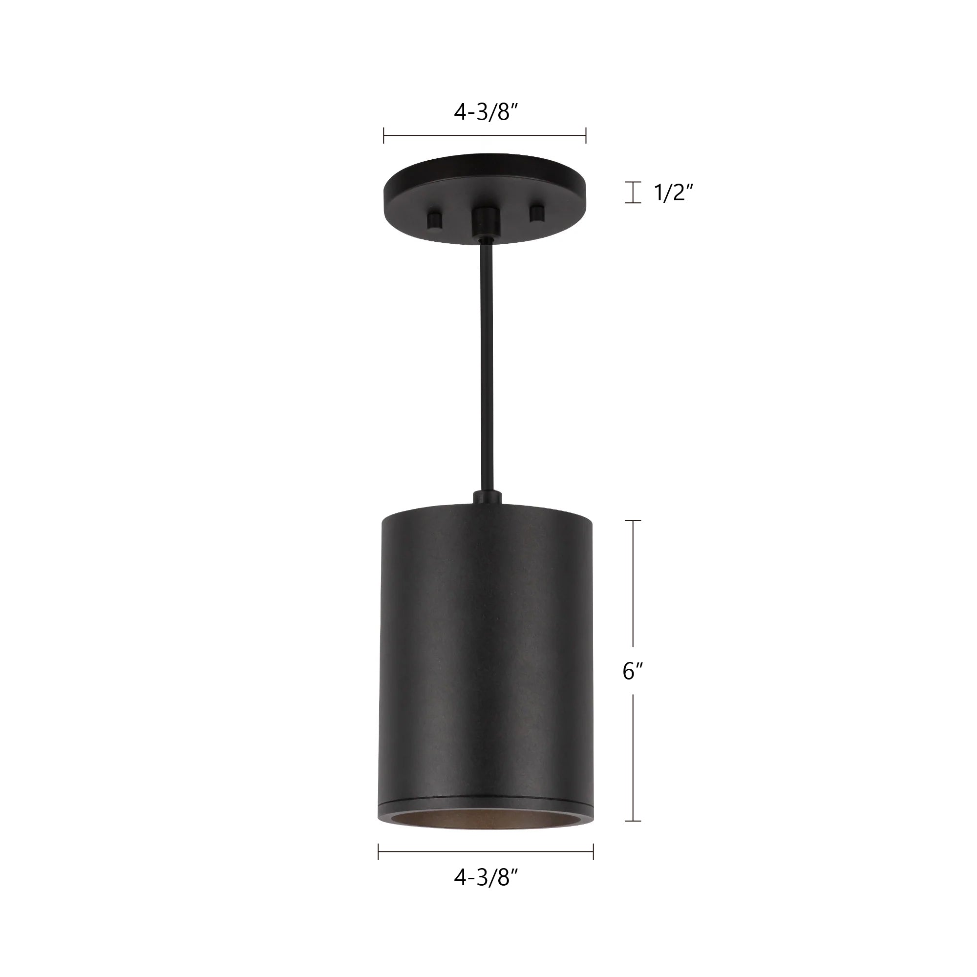 Lorna 6-in Short Cylinder Damp-Rated LED Pendant (4-in Dia.)