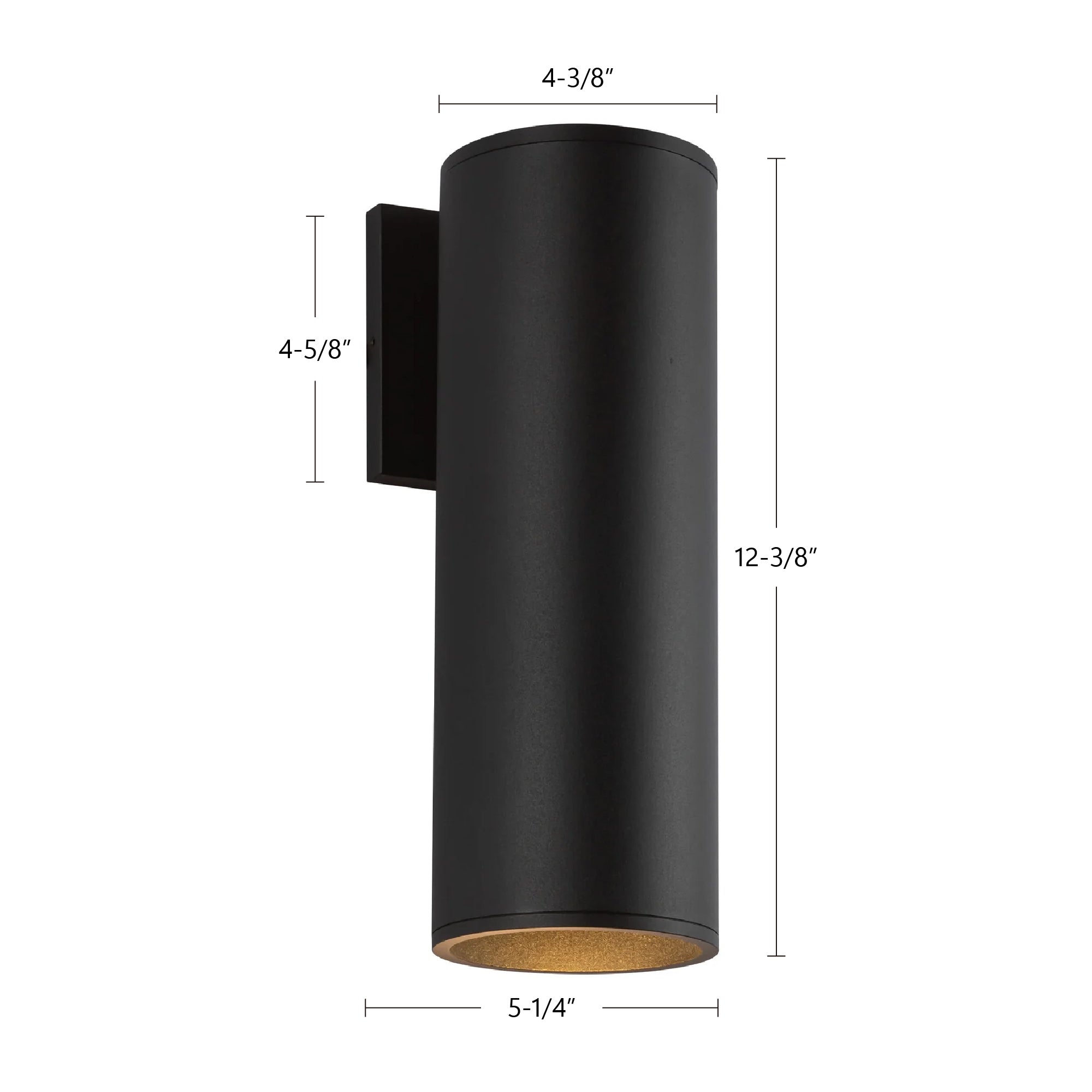 Lorna 12-in (4-in Dia.) Aluminum Outdoor Wall Sconce