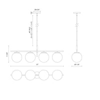 Zuri 37-in Steel Linear Pendant