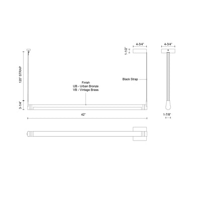 Laurence 41-in Steel Linear Pendant