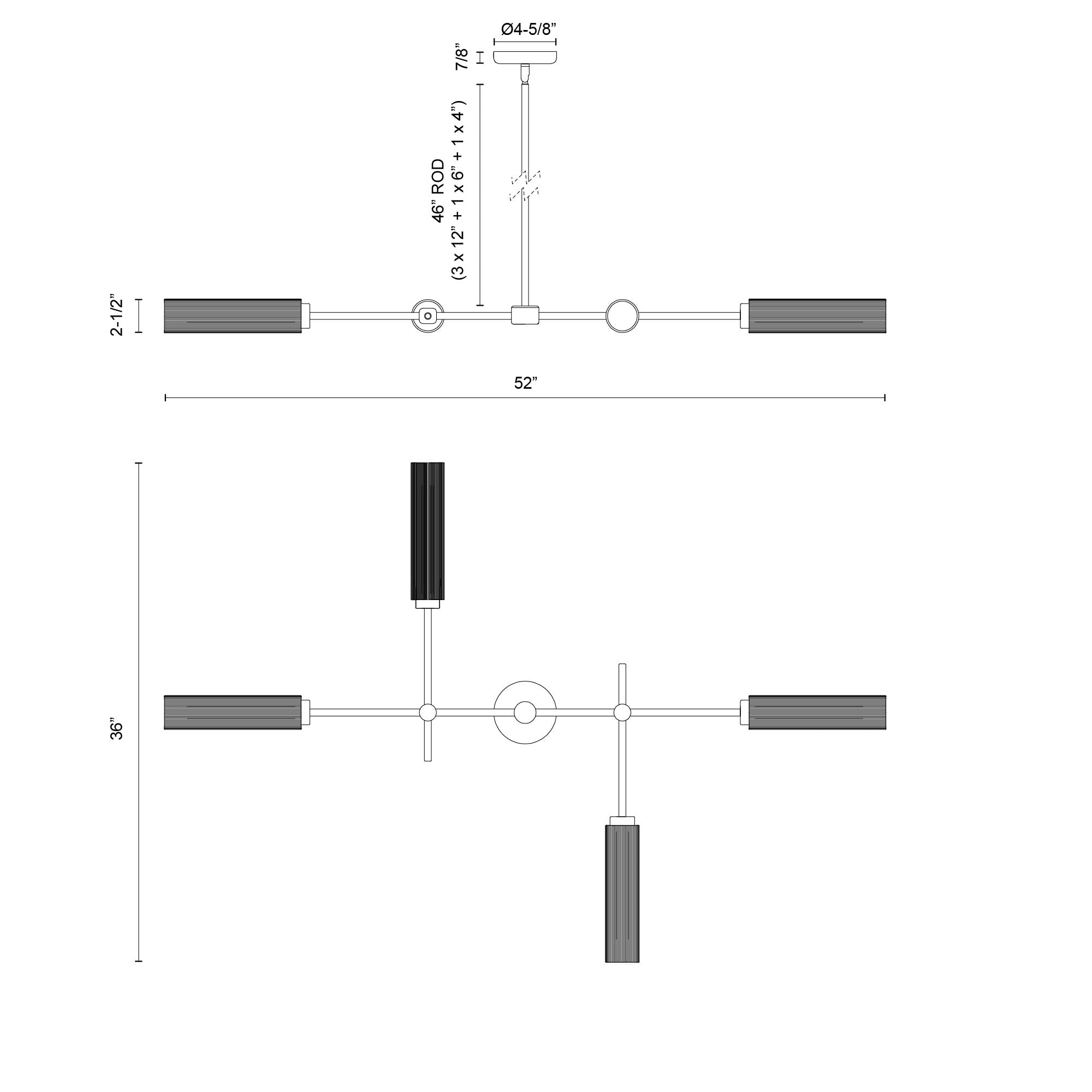 Colby 52-in Steel Linear Pendant