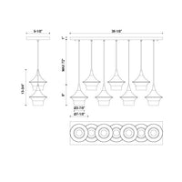 Emiko 36-in Steel Linear Pendant