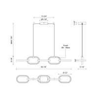 Airen 36-in Aluminum Linear Pendant