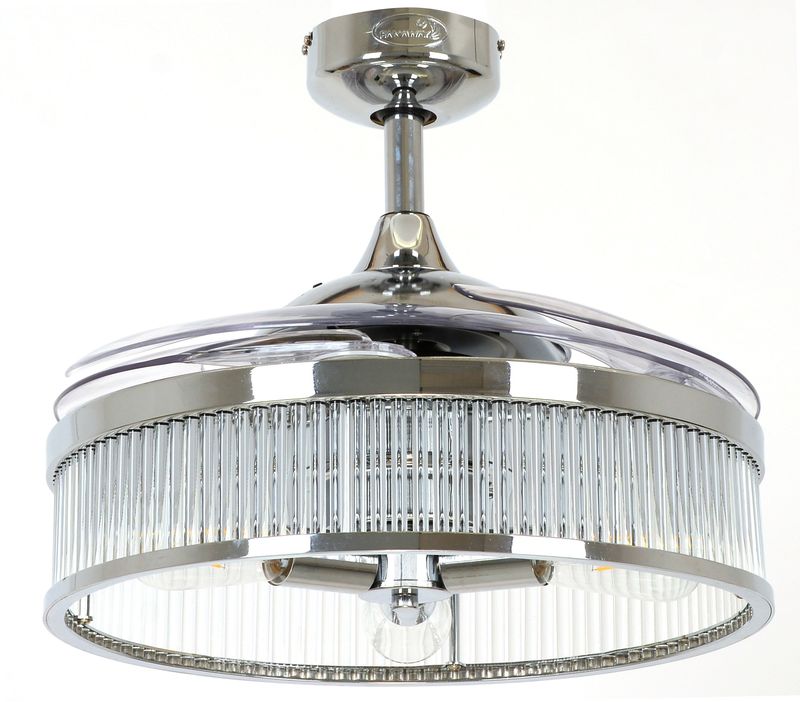 Corbelle 48 Inch 3 Light Chrome Fan with Retractable Blades