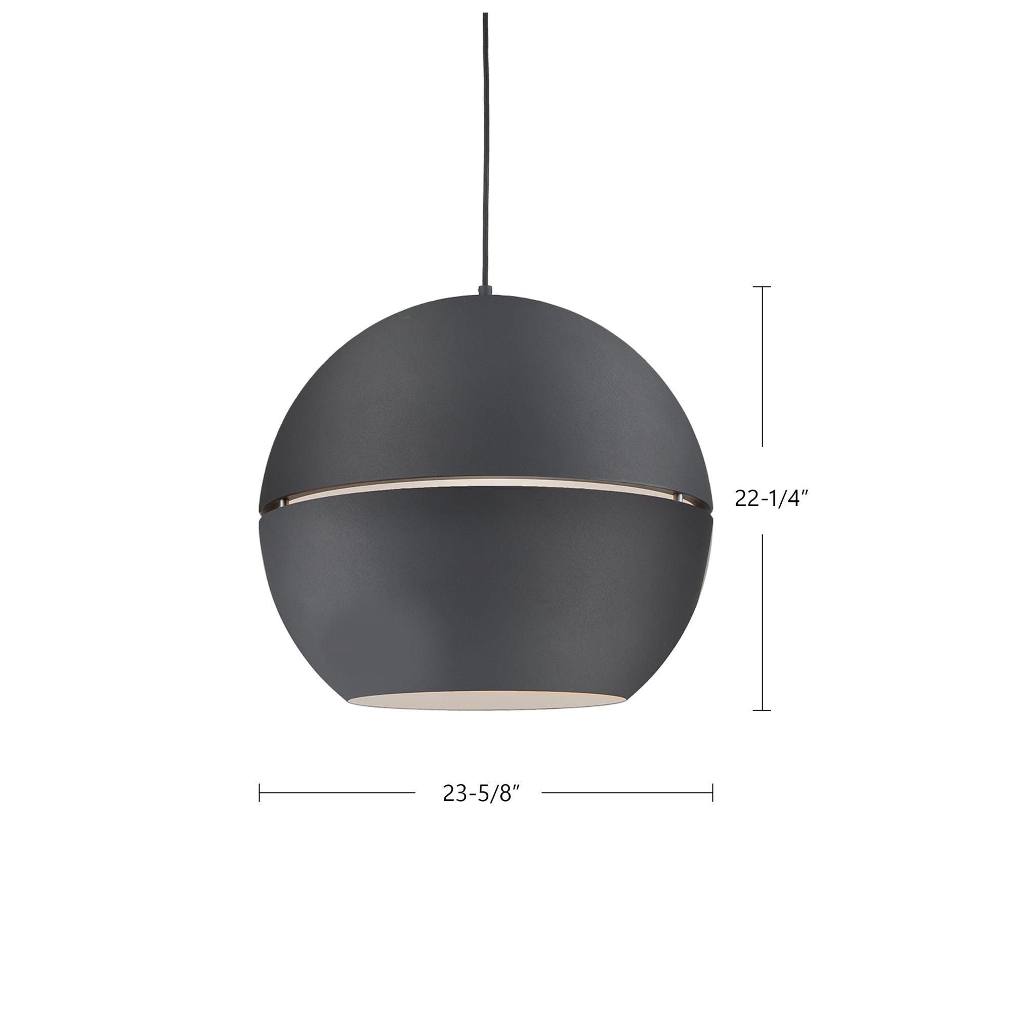 Lucas 24-in Spun Aluminum Dome Pendant