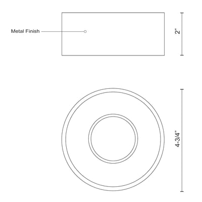 Lucci 5-in Aluminum Flush Mount