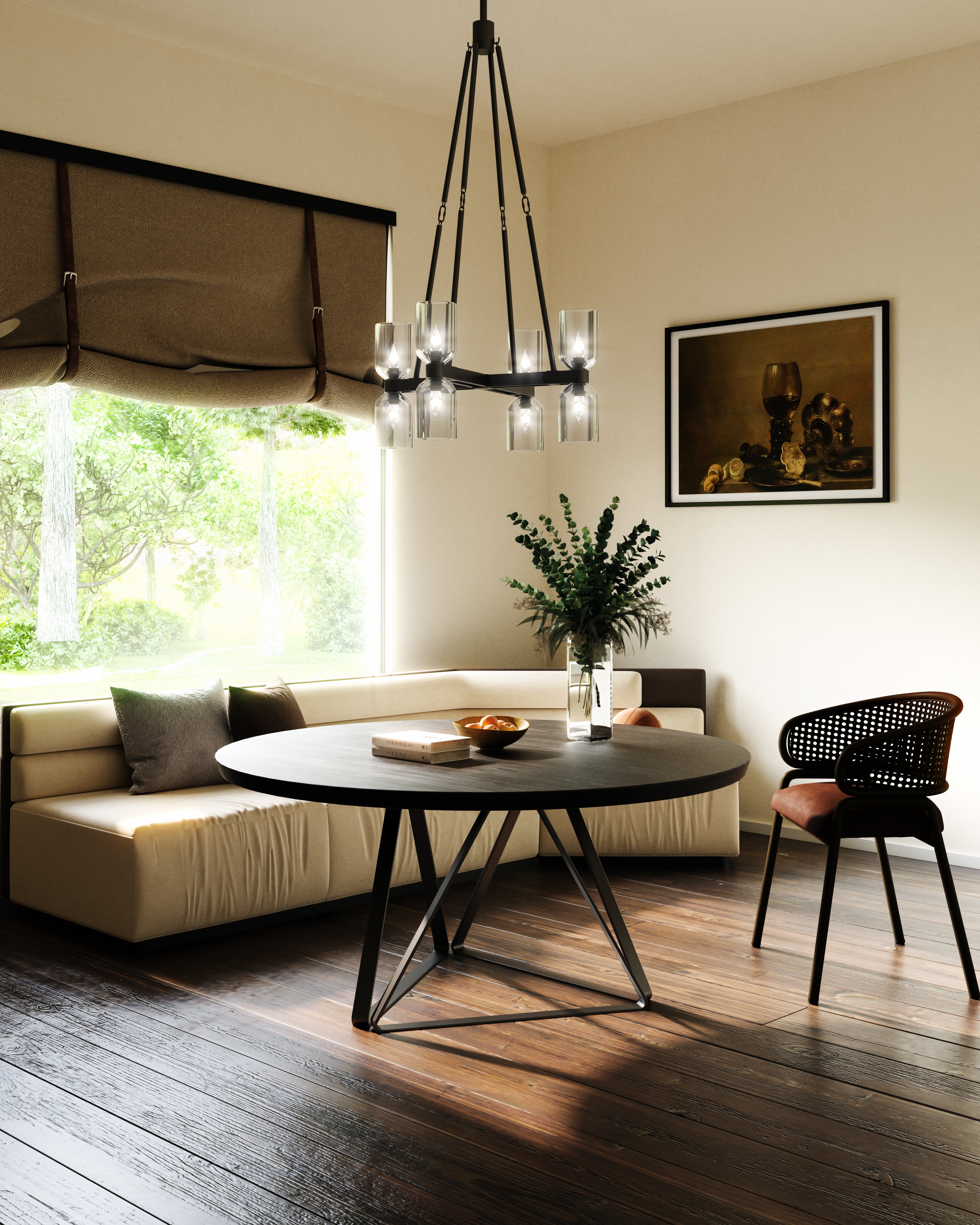 Lucian 22-in Steel Chandelier