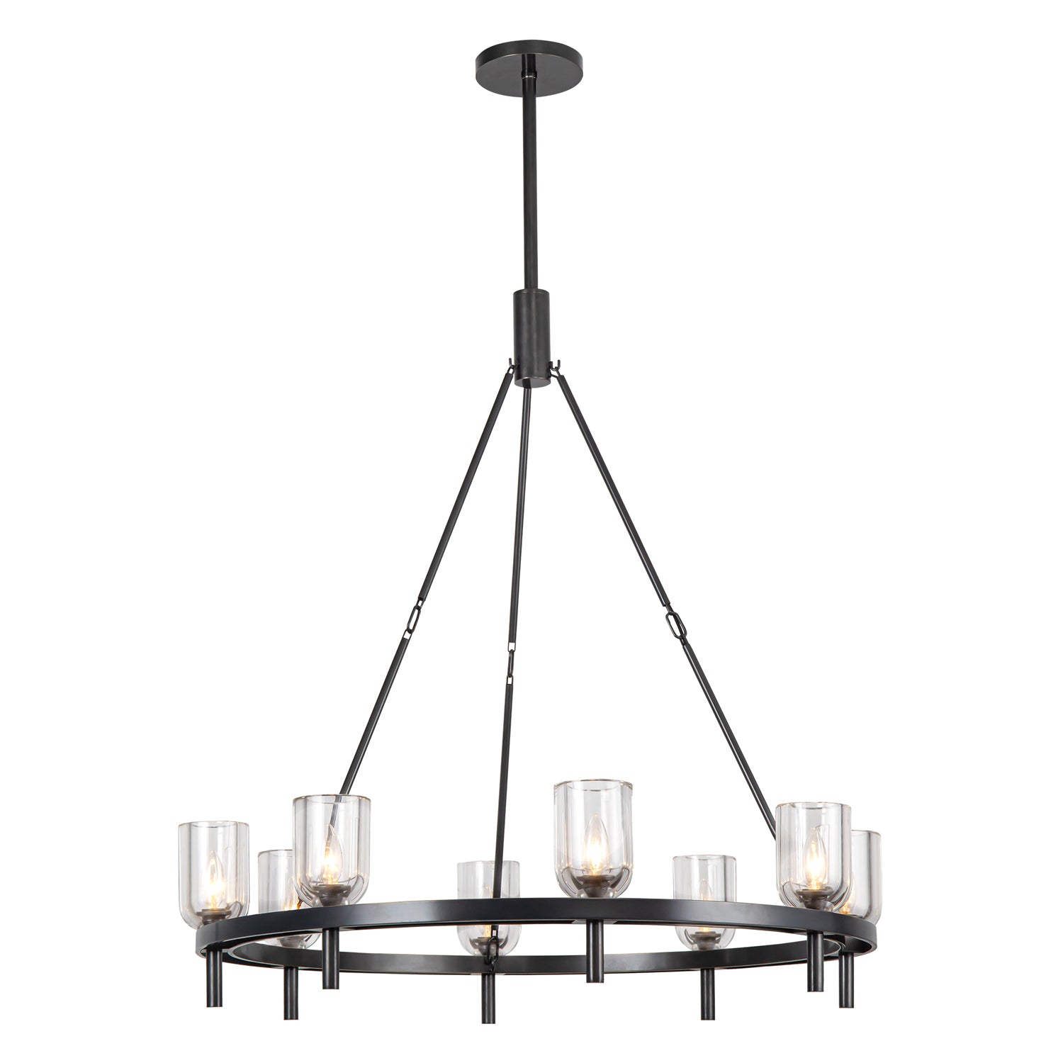 Lucian 36-in Steel Chandelier