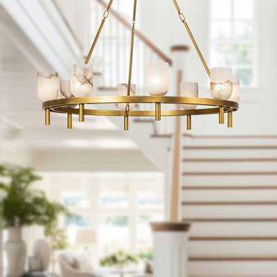 Lucian 36-in Steel Chandelier