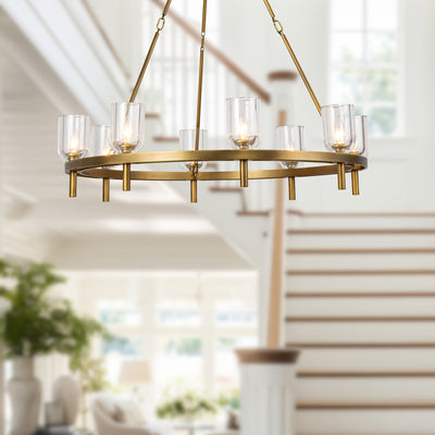 Lucian 36-in Steel Chandelier