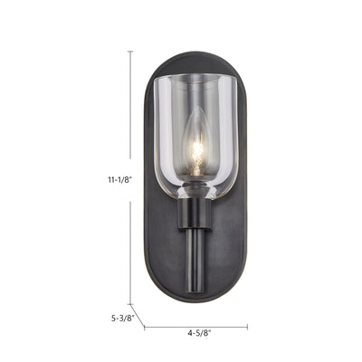 Lucian 9-in Steel Vanity Light