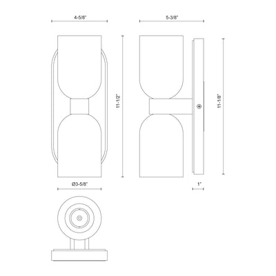 Lucian 11-in Steel Vanity Light