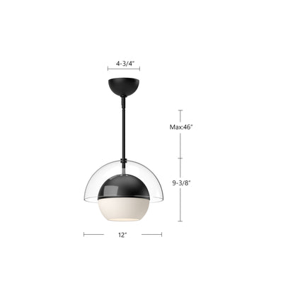 Lucy 12-in Steel Pendant