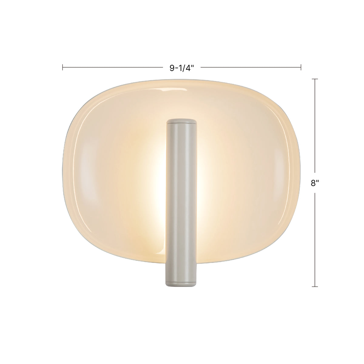 Lustre 9-in Aluminum Steel Wall Sconce