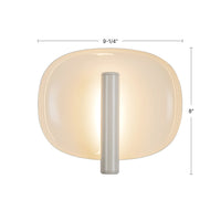Lustre 9-in Aluminum Steel Wall Sconce