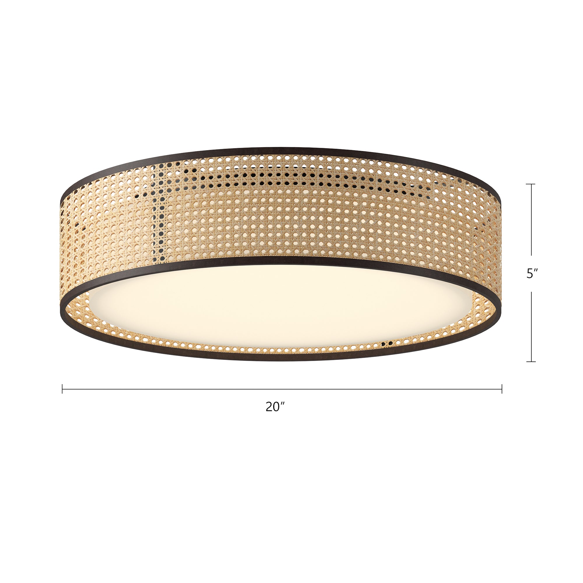 Lyla 20-in Steel Flush Mount