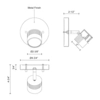 Lyra 6-in Steel Track Light