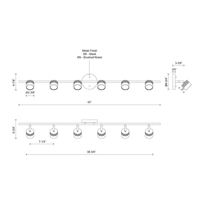 Lyra 43-in Steel Track Light