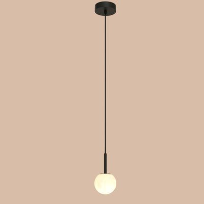 Lucent 1 Light Black Pendant Light 4 Inch Alabaster