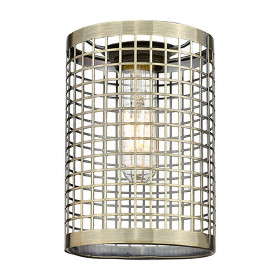 Downtown Urban Metal Shade Antique Brass Steel