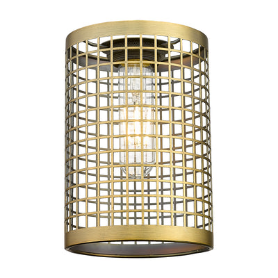 Downtown Urban Metal Shade Antique Brass Steel