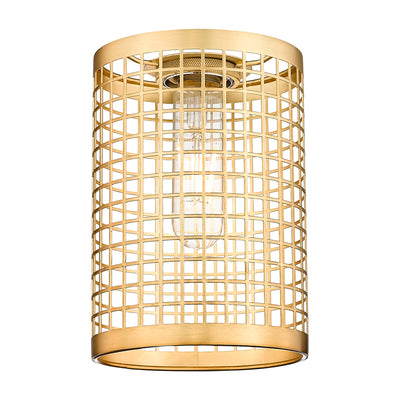 Downtown Urban Metal Shade Antique Brass Steel