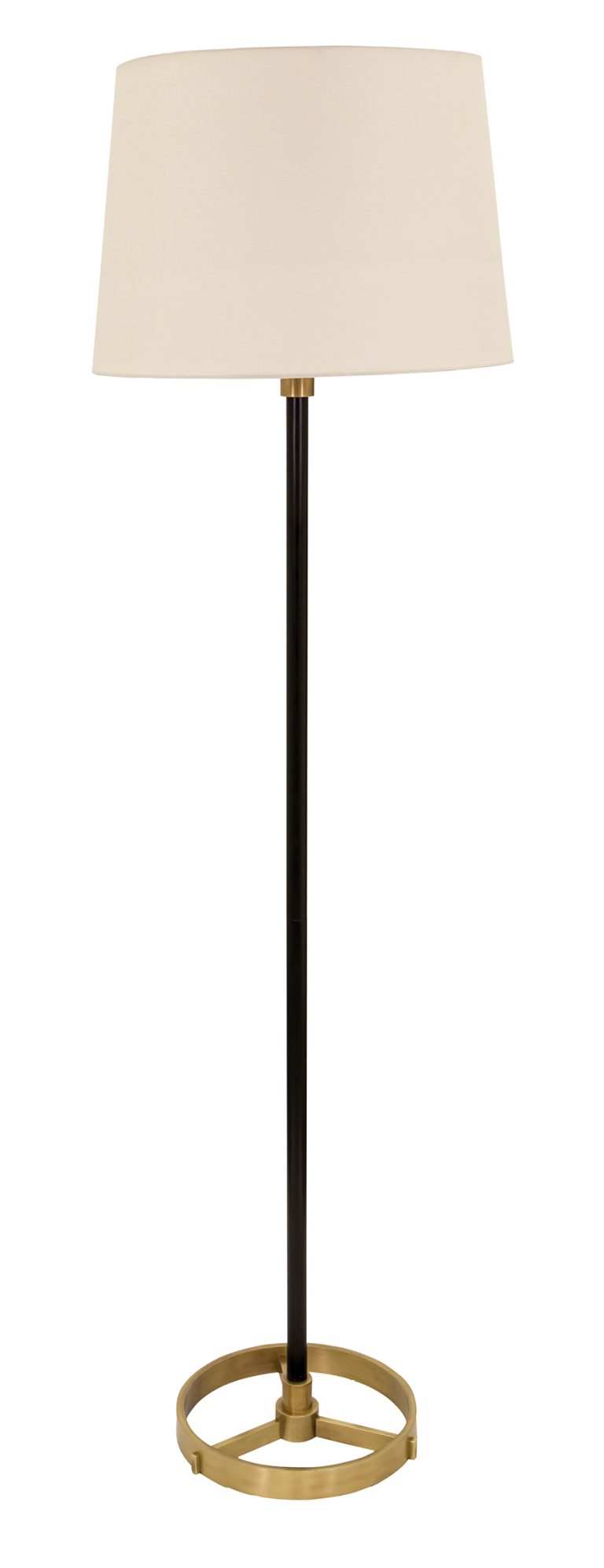 62-inch Morgan Black Antique Brass Floor Lamp