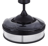 Corbelle 48 Inch 3 Light Antique Black Fan with Retractable Blades