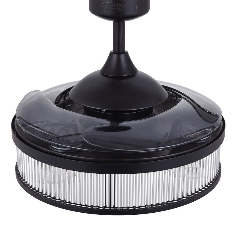 Corbelle 48 Inch 3 Light Antique Black Fan with Retractable Blades