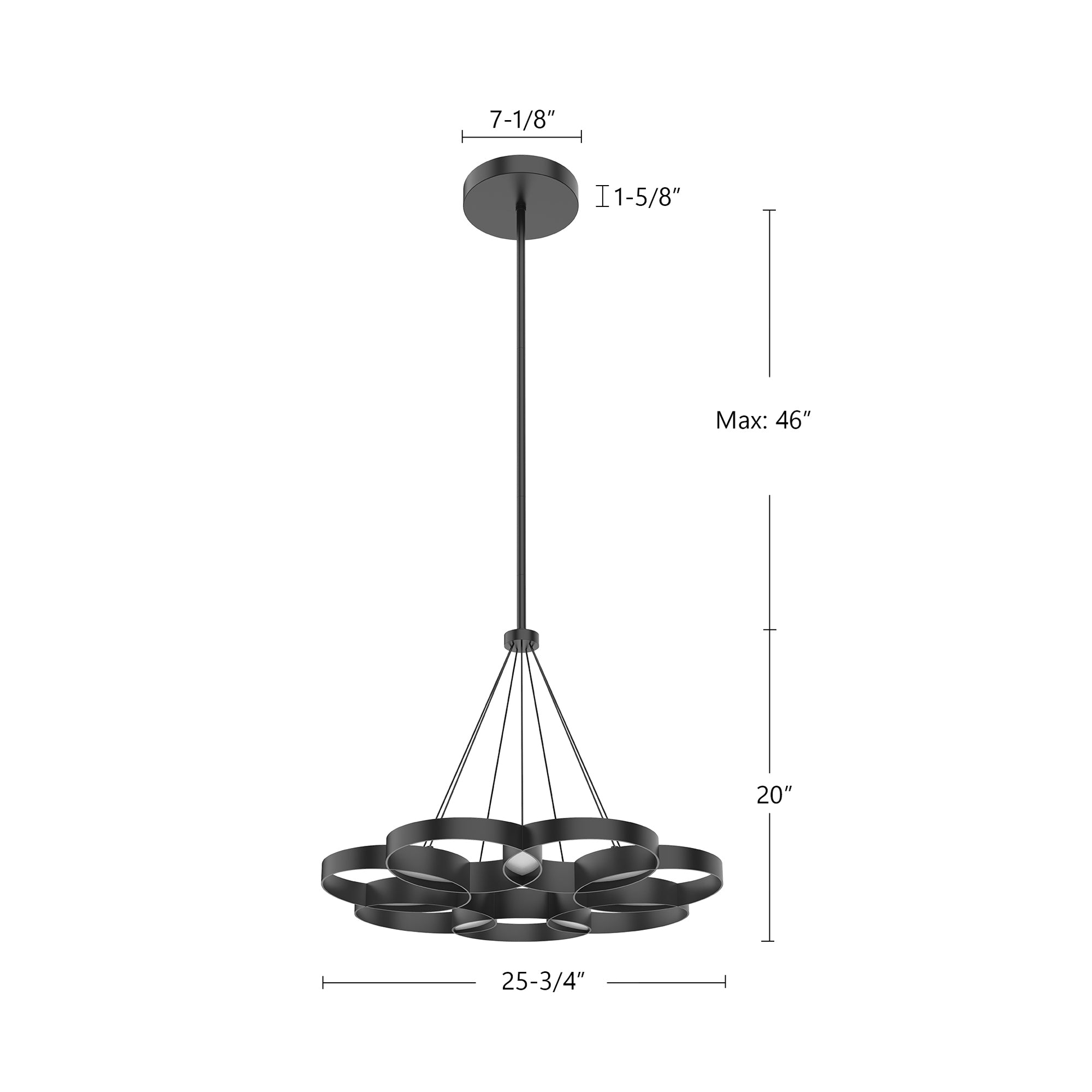 Maestro 26-in Steel Chandelier
