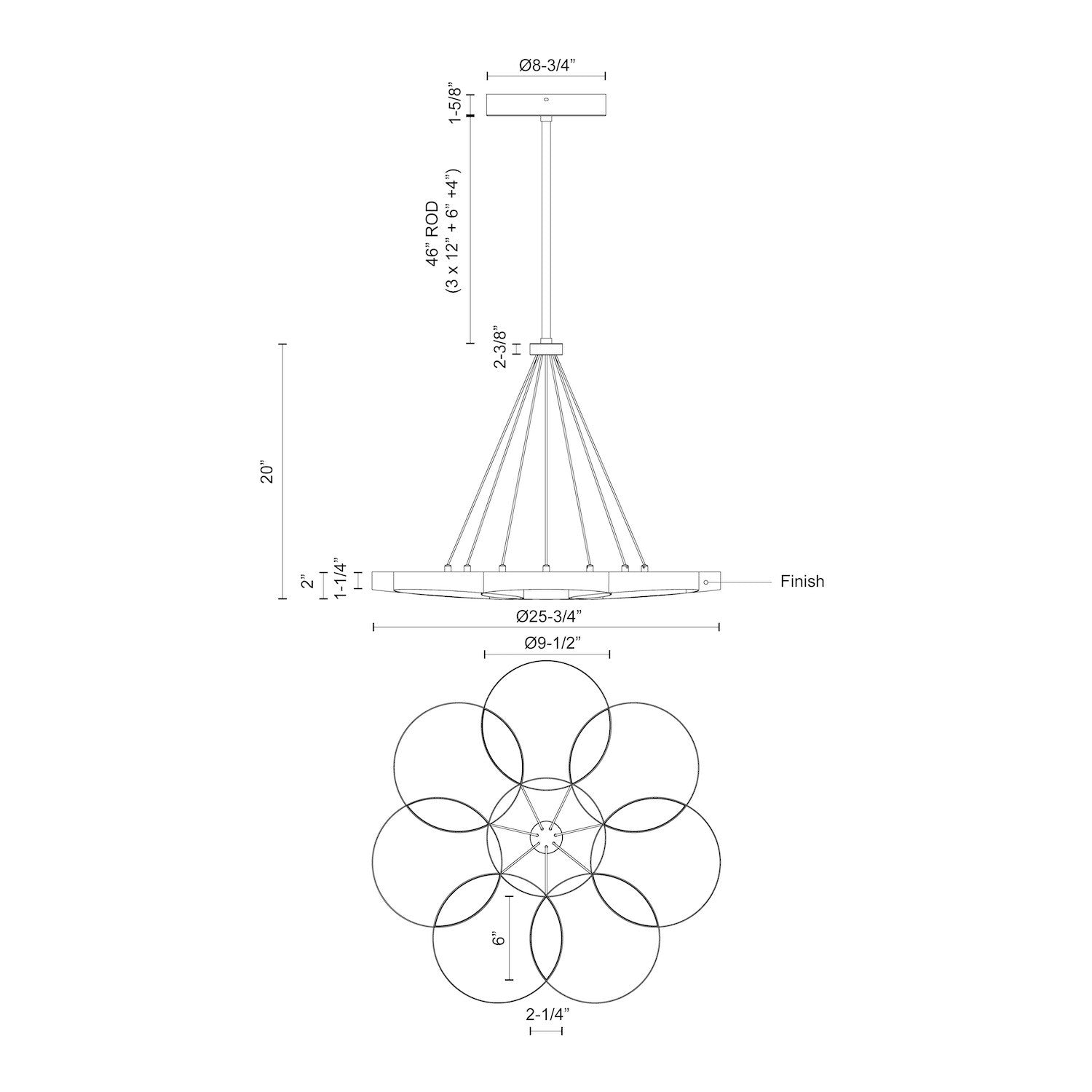 Maestro 26-in Steel Chandelier
