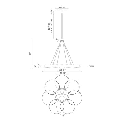 Maestro 26-in Steel Chandelier