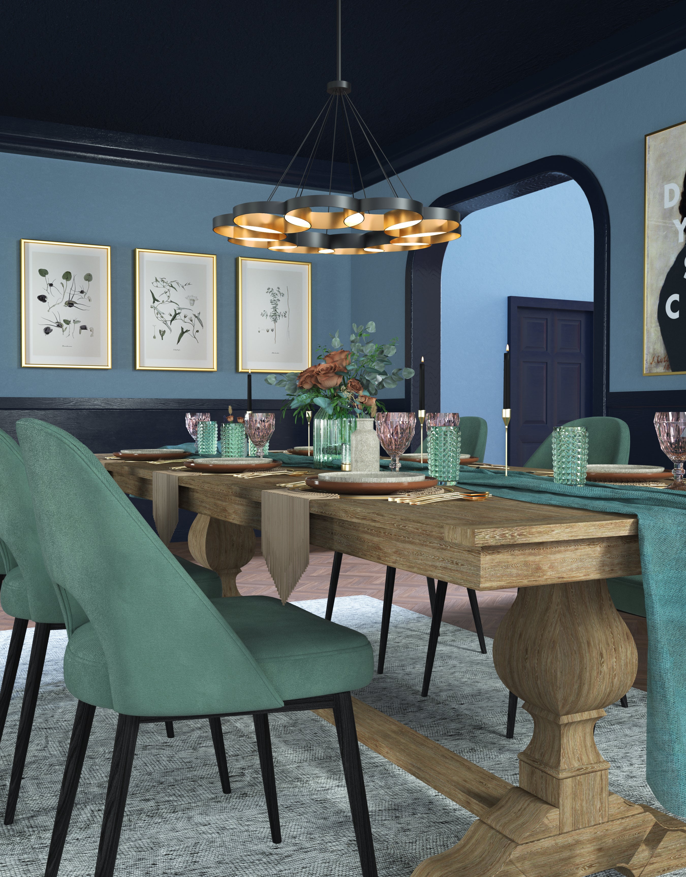 Maestro 33-in Steel Chandelier