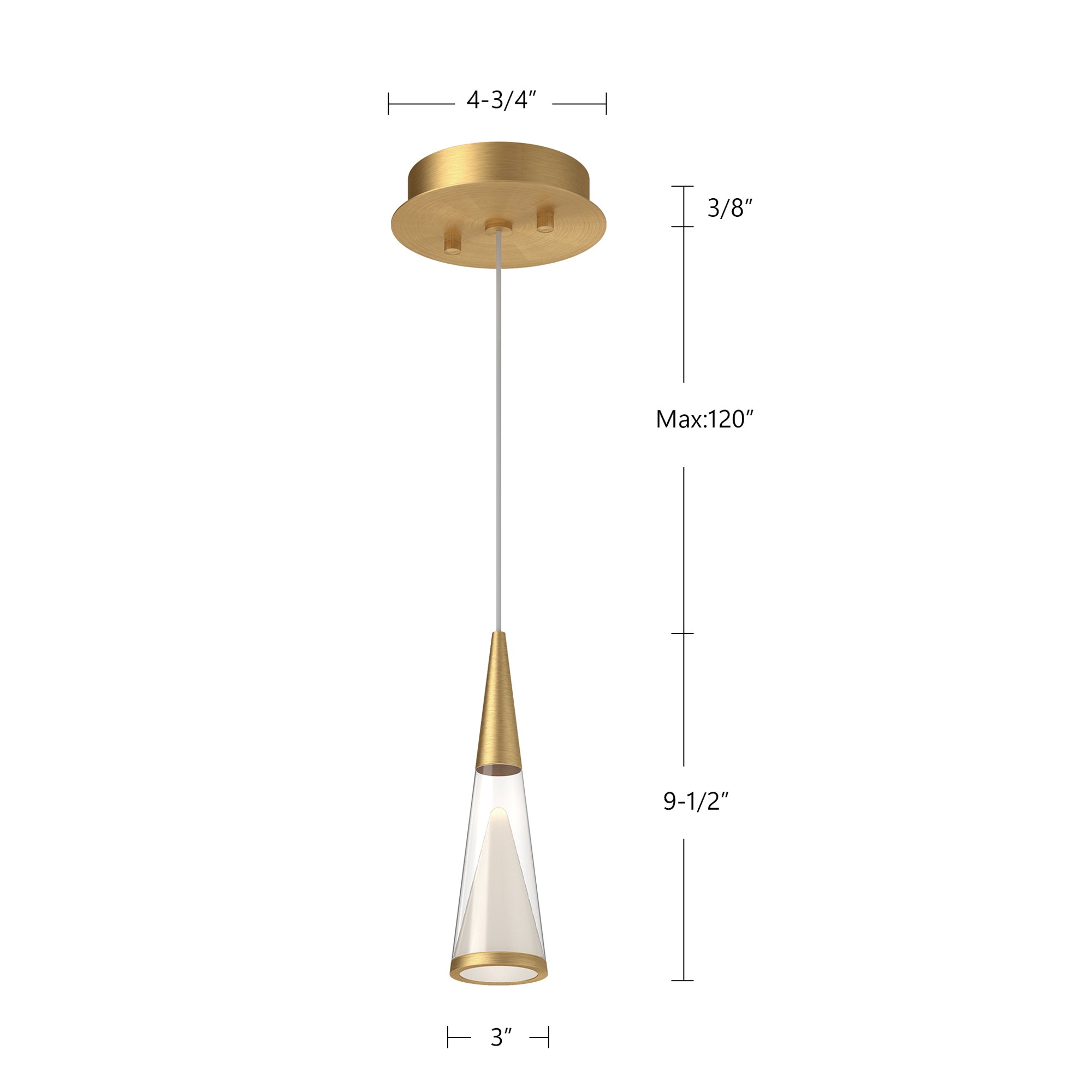 Malabar 3-in Steel Pendant
