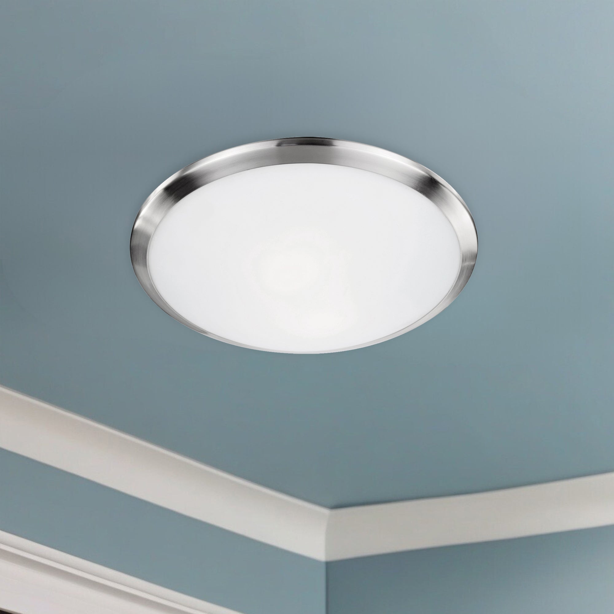 Malta 12-in 1 Light Steel Flush Mount