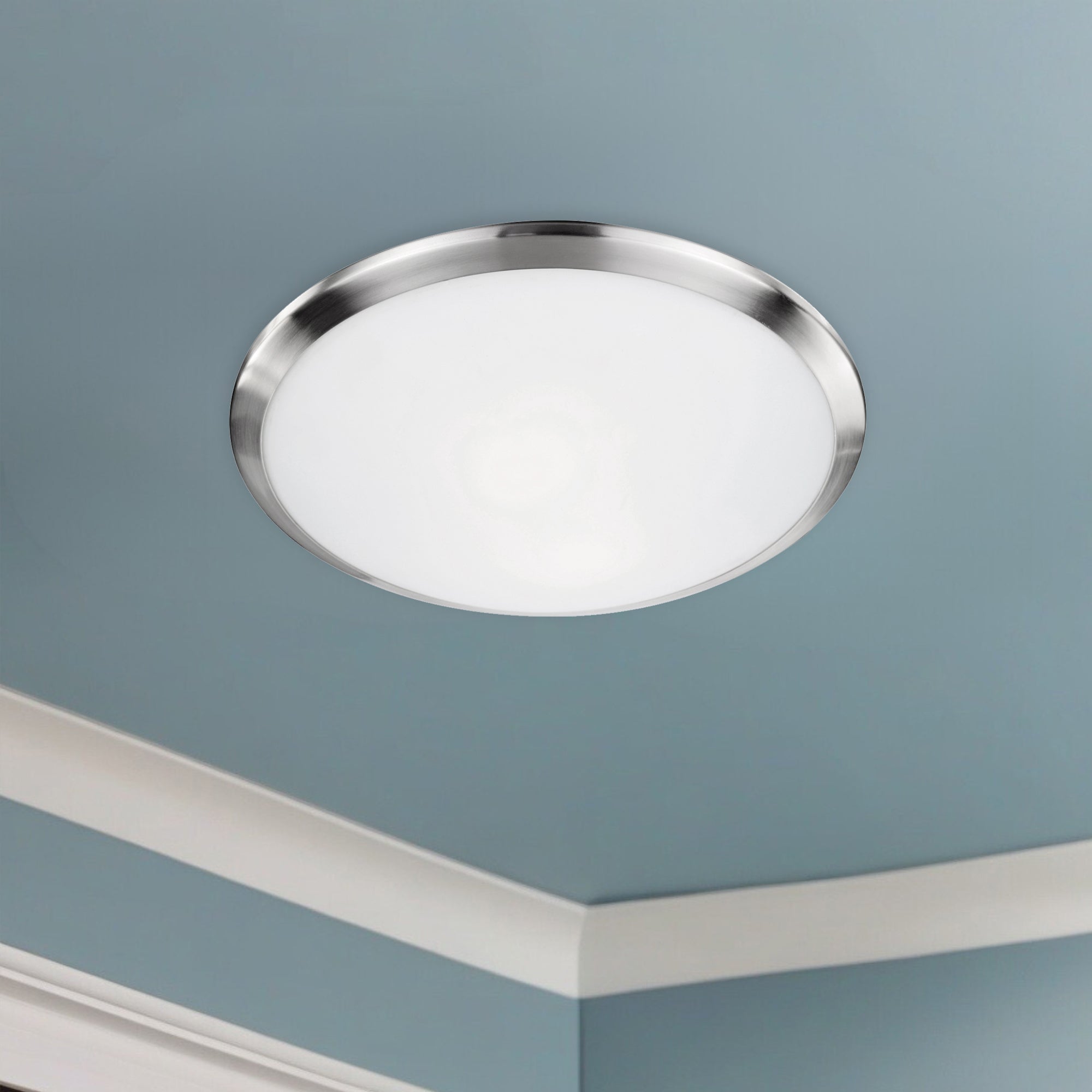 Malta 15-in 2 lights Steel Flush Mount