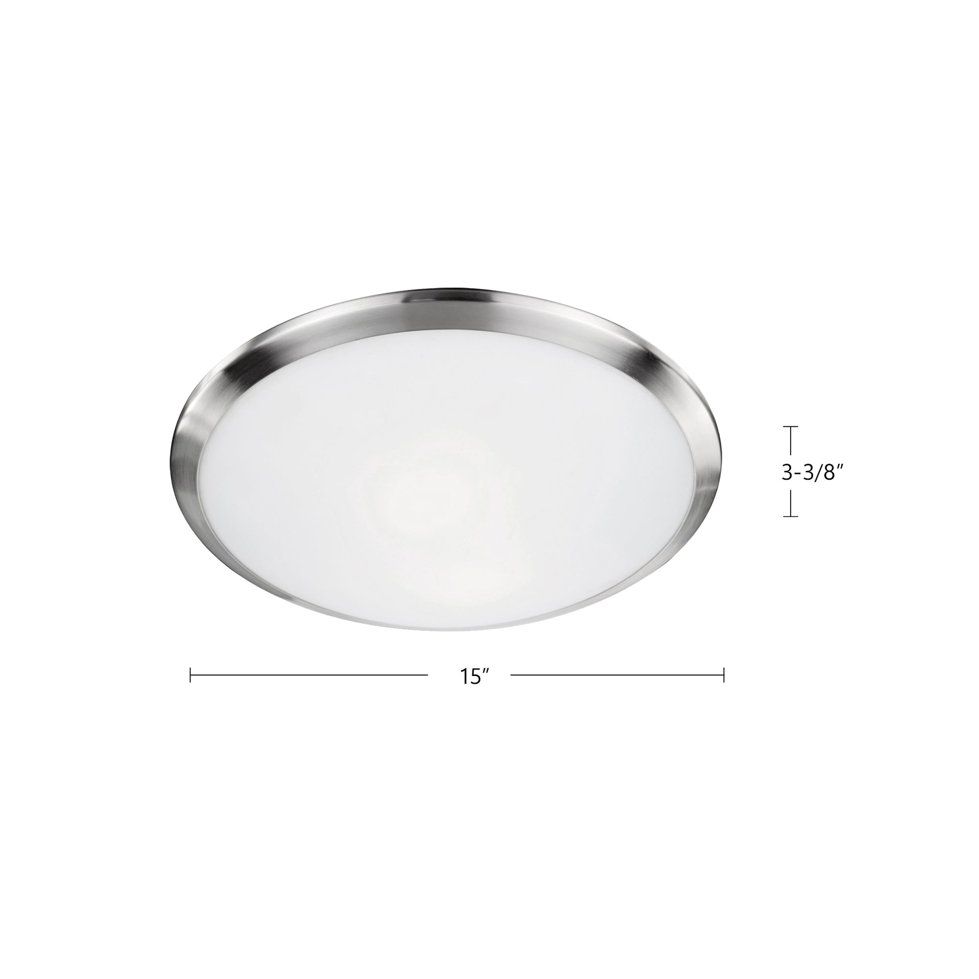 Malta 15-in 2 lights Steel Flush Mount