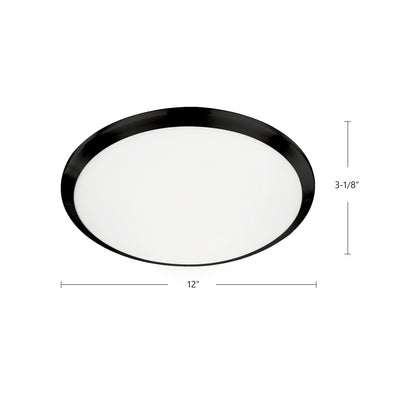 Malta 12-in Steel Flush Mount