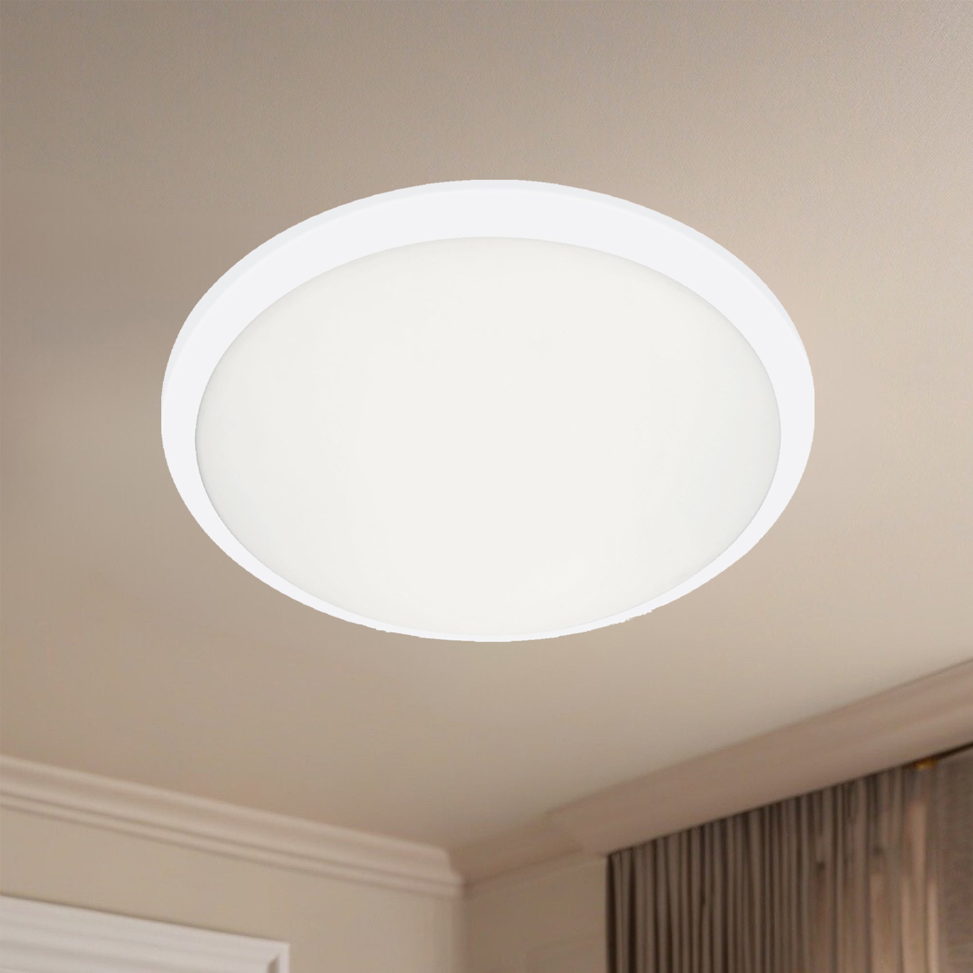 Malta 12-in Steel Flush Mount
