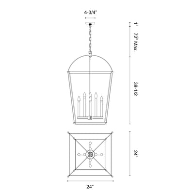 Manor 24-in Steel Pendant