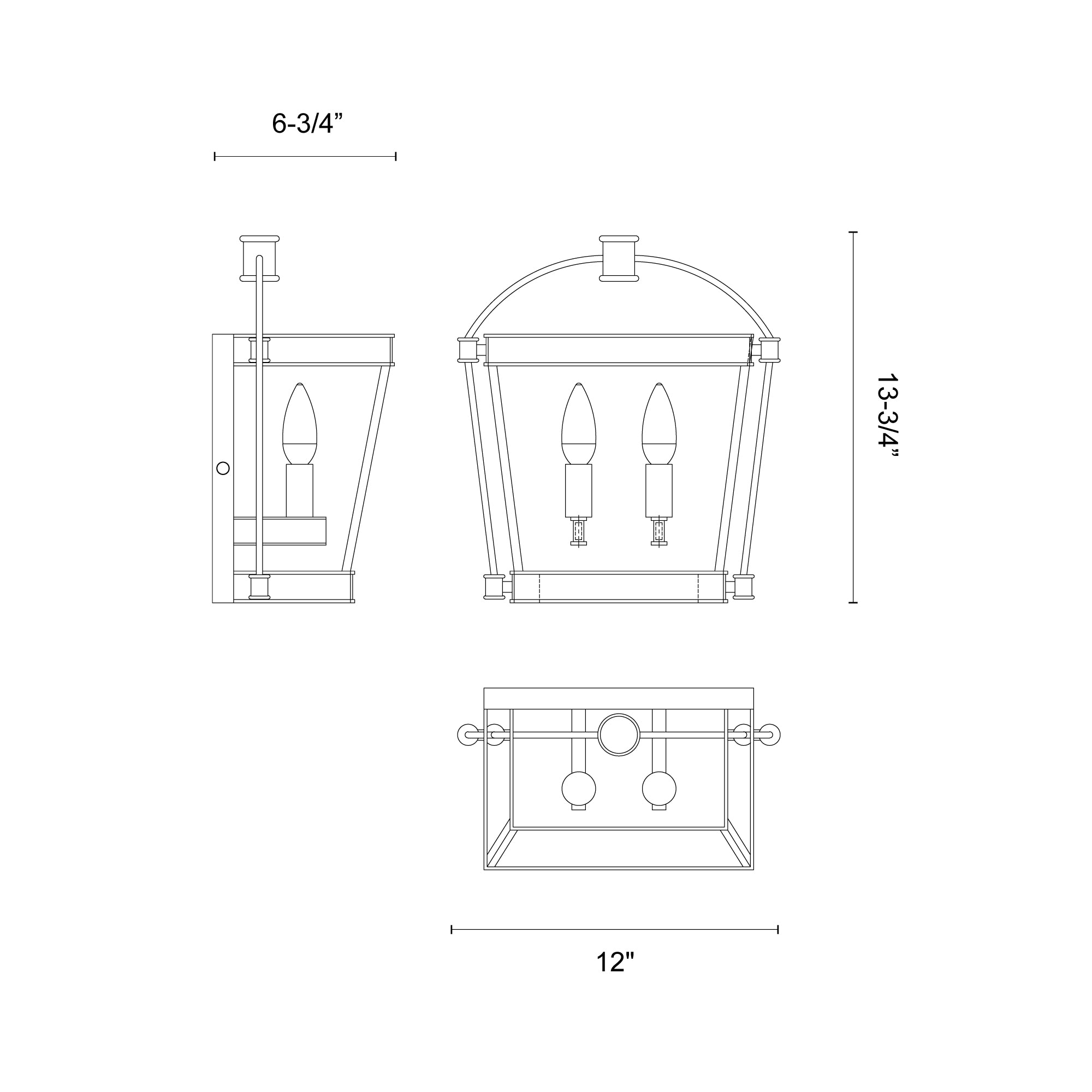 Manor 13-in Steel Vanity Light