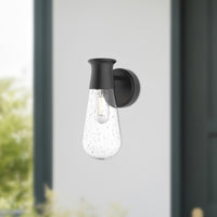 Marcel 5-in Black Outdoor Wall Sconce
