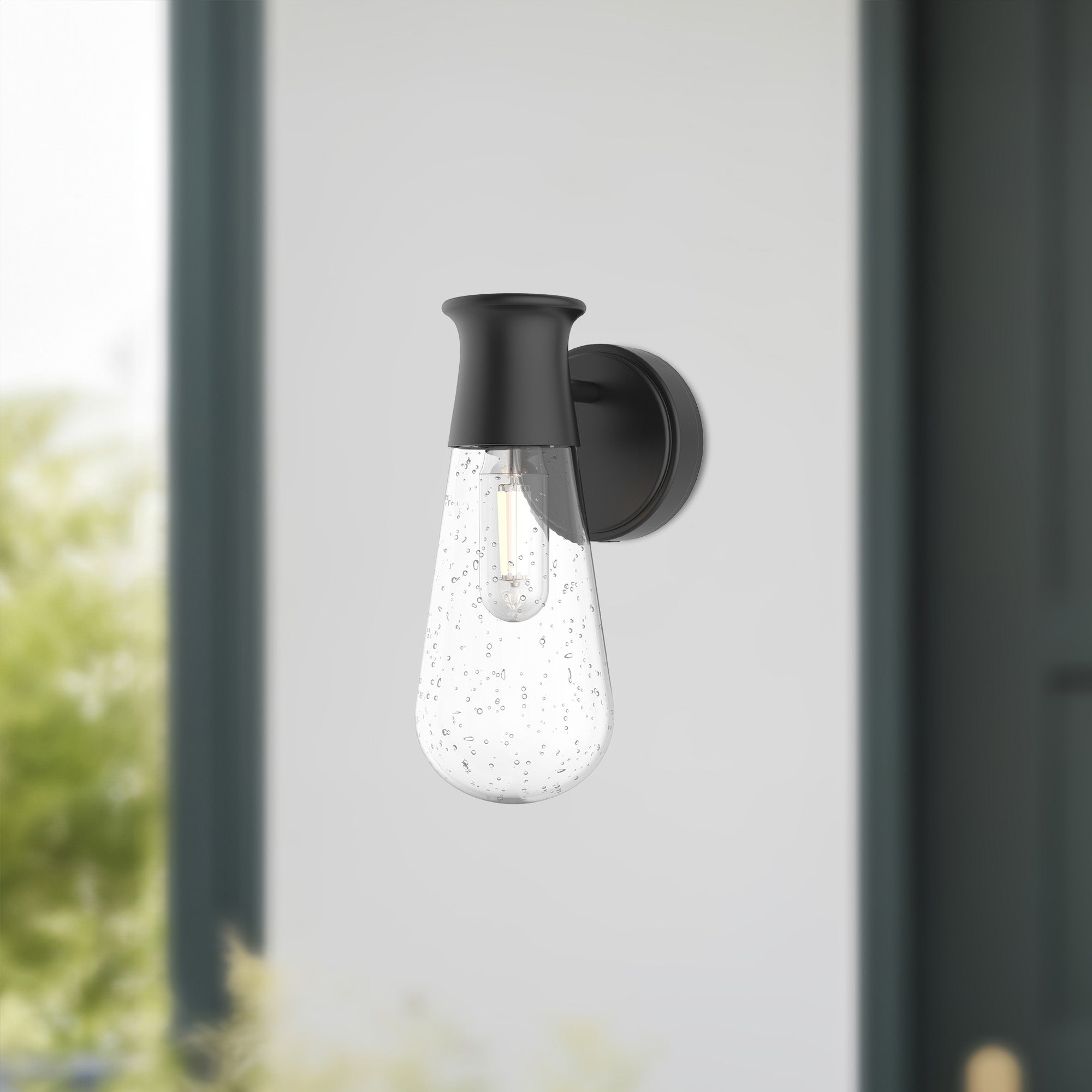 Marcel 5-in Black Outdoor Wall Sconce