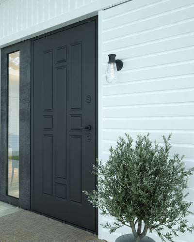 Marcel 5-in Black Outdoor Wall Sconce