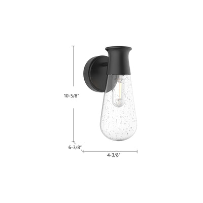 Marcel 5-in Black Outdoor Wall Sconce