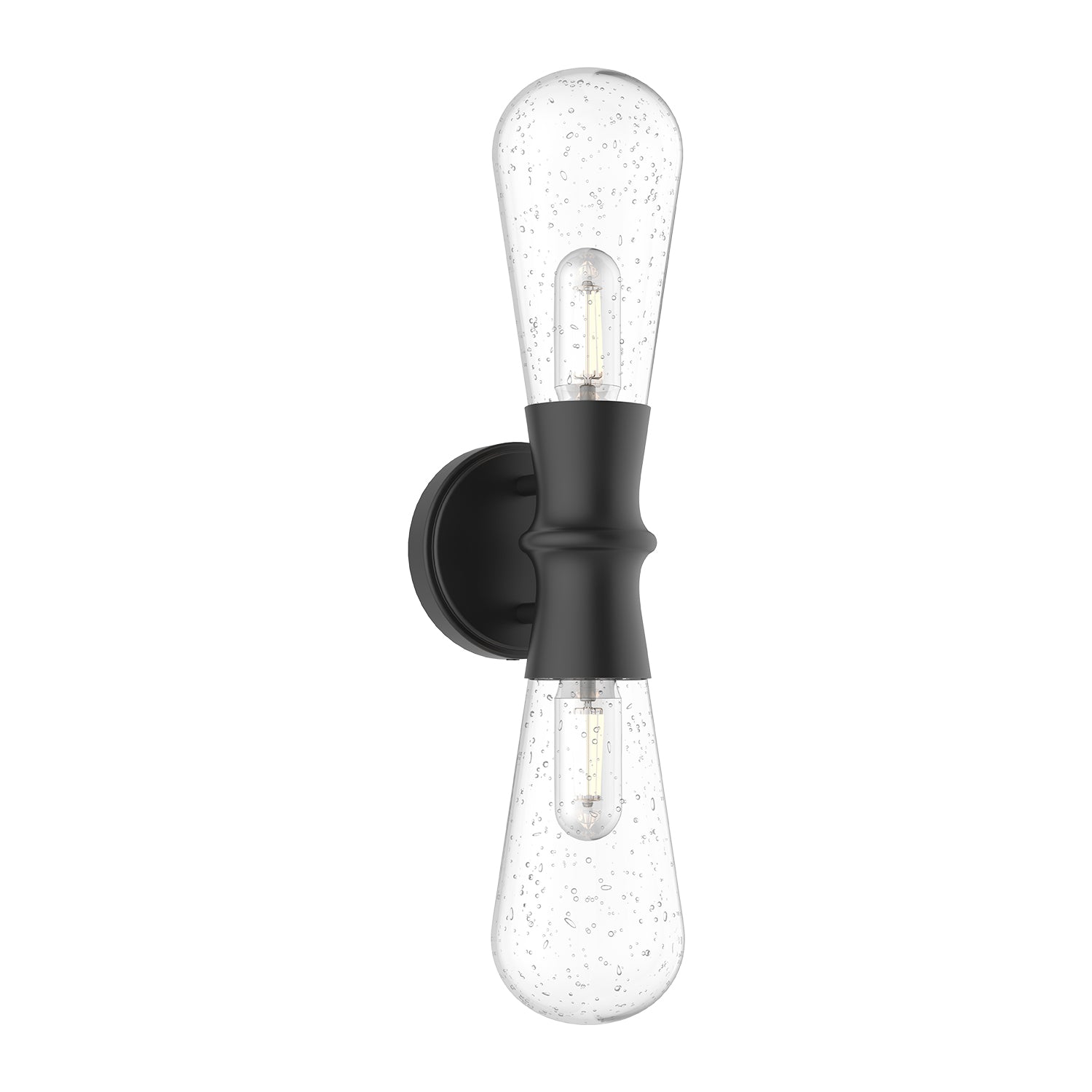 Marcel 5-in Black 2 Lights Outdoor Wall Sconce