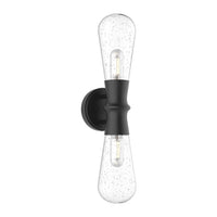 Marcel 5-in Black 2 Lights Outdoor Wall Sconce