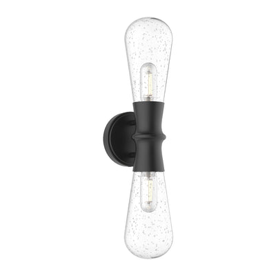 Marcel 5-in Black 2 Lights Outdoor Wall Sconce
